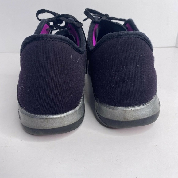 Nike Womens Free Running Shoes Sneakers Size 6.5 Silver Black Metallic - Picture 7 of 10